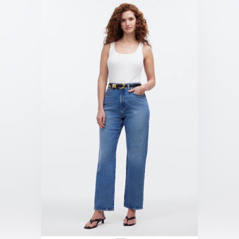 Madewell The Curvy 90s Straight Crop Jean In Hazeldell Wash‎